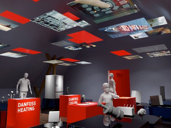 Danfoss Museet åbner 23. marts i en fuldstændig opgraderet og digitaliseret version. (Illustration: Kvorning Design & Communication)