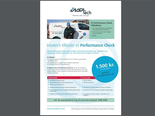 Insatechs servicekoncept Performance Check skal medvirke til at brugerne har tillid til deres instrumenter.