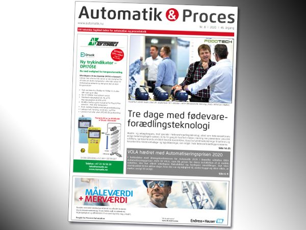 Mandag udkommer Automatik & Proces 8/2020, som allerede nu kan læses i online-versionen.