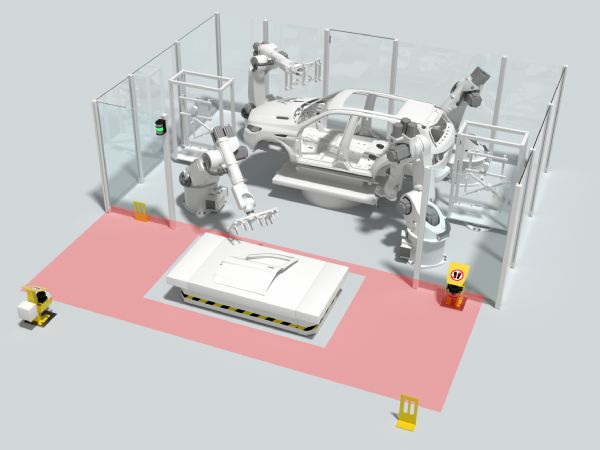 Leuze AGV-/robot-overførselsstationer designes til automatiserede bevægelser individuelt til kundevirksomhederne.