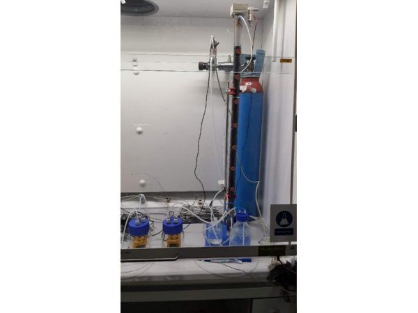 Biofilter-forsøgsopstillinger i laboratorieskala ved SDU's Institut for Grøn Teknologi.