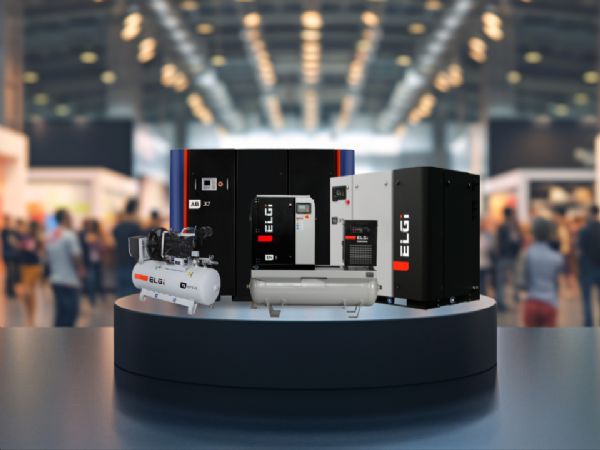 ELGI's kompressorer udstilles på en 60 kvadratmeter stor stand i hal M hos Dansk Kompressor & Trykluftcenter.