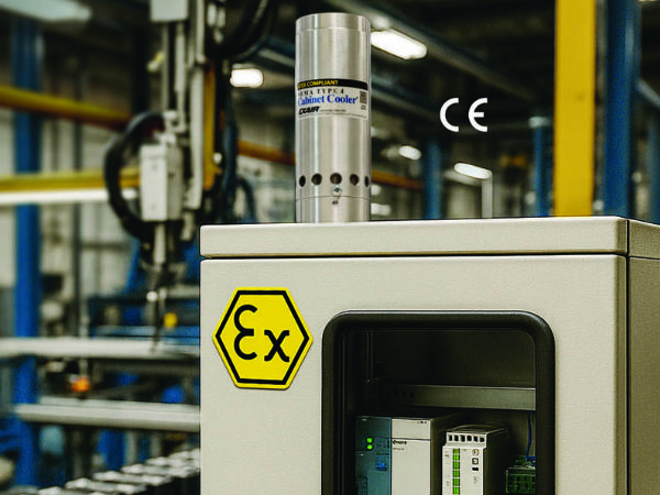 Exairs ATEX-kabinetkøler i aluminium.