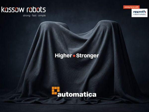 Under klædet gemmer Kassow på deres seneste cobots, som får messepremiere på Automatica 2025 i München i den kommende uge.