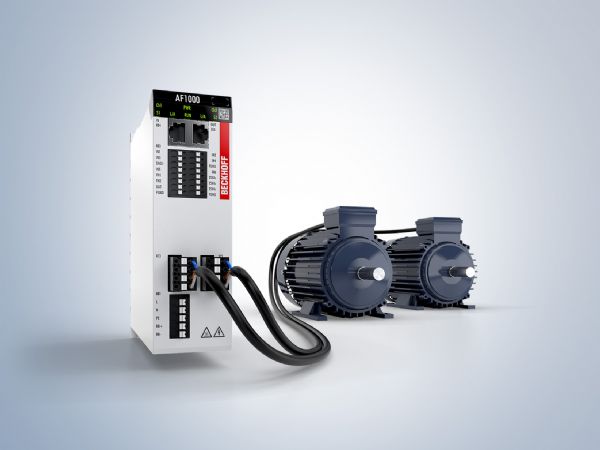 AF1000-frekvensomformeren fra Beckhoff Automation, findes til både enkelt- og dobbeltakse. (Foto: Beckhoff Automation)